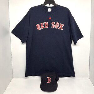 Boston Red Sox Bradley Jr. #44 MLB Jersey T Shirt Men's XL & New Era Hat 7 1/8